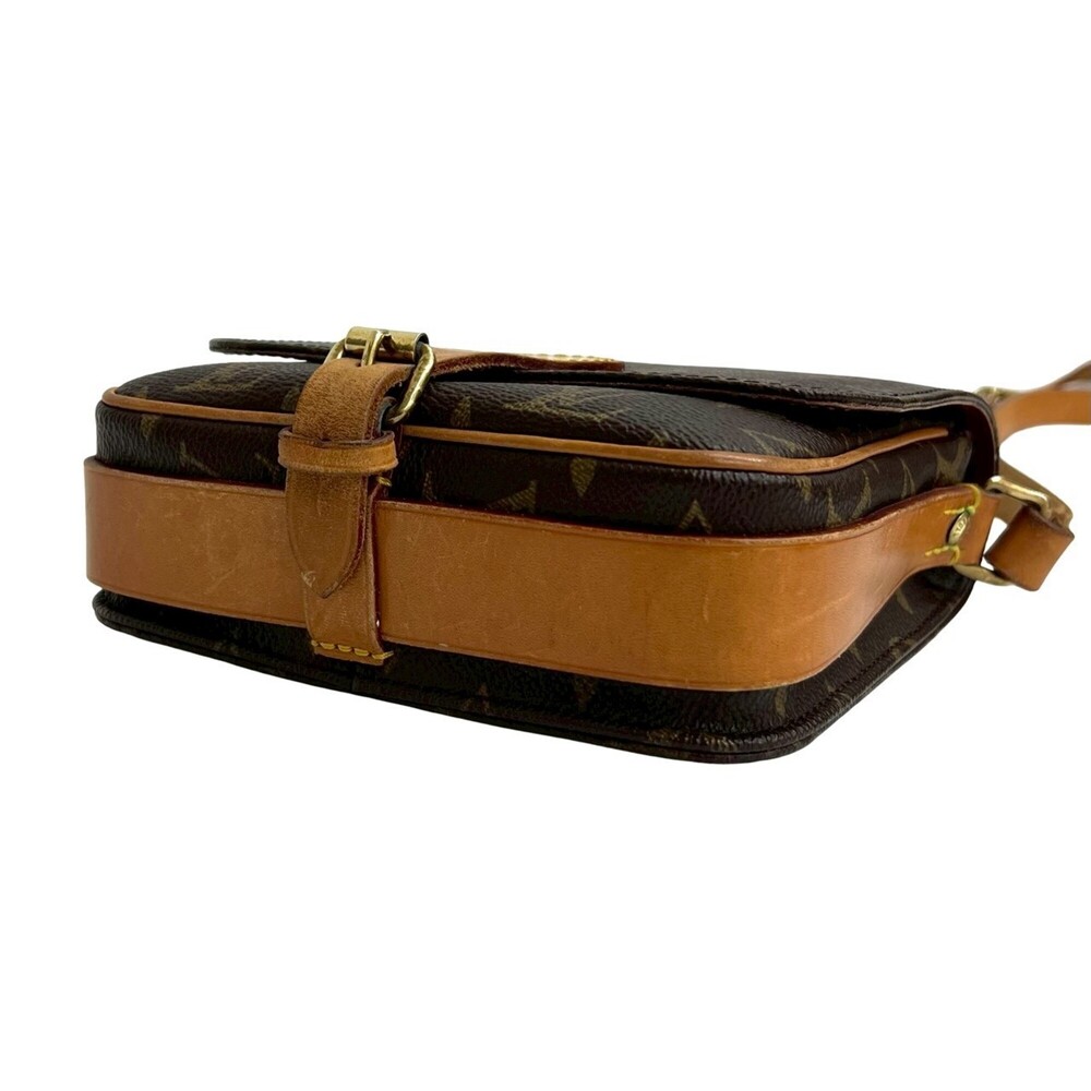 LOUIS VUITTON Authentic Brown Monogram Leather Pochette Shoulder Bag - Picture 8 of 9